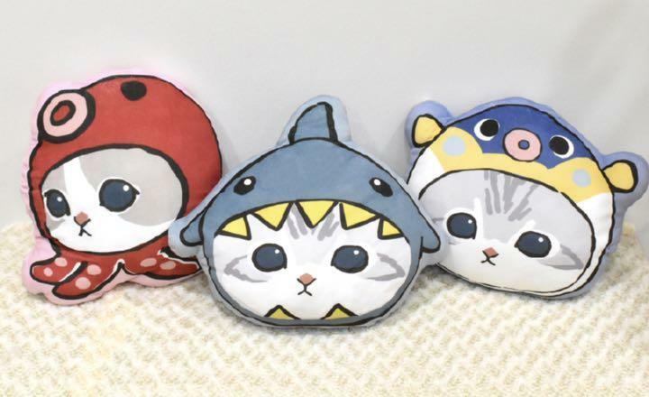 Mofusand貓 海洋生物大頭Mochi Cushion-