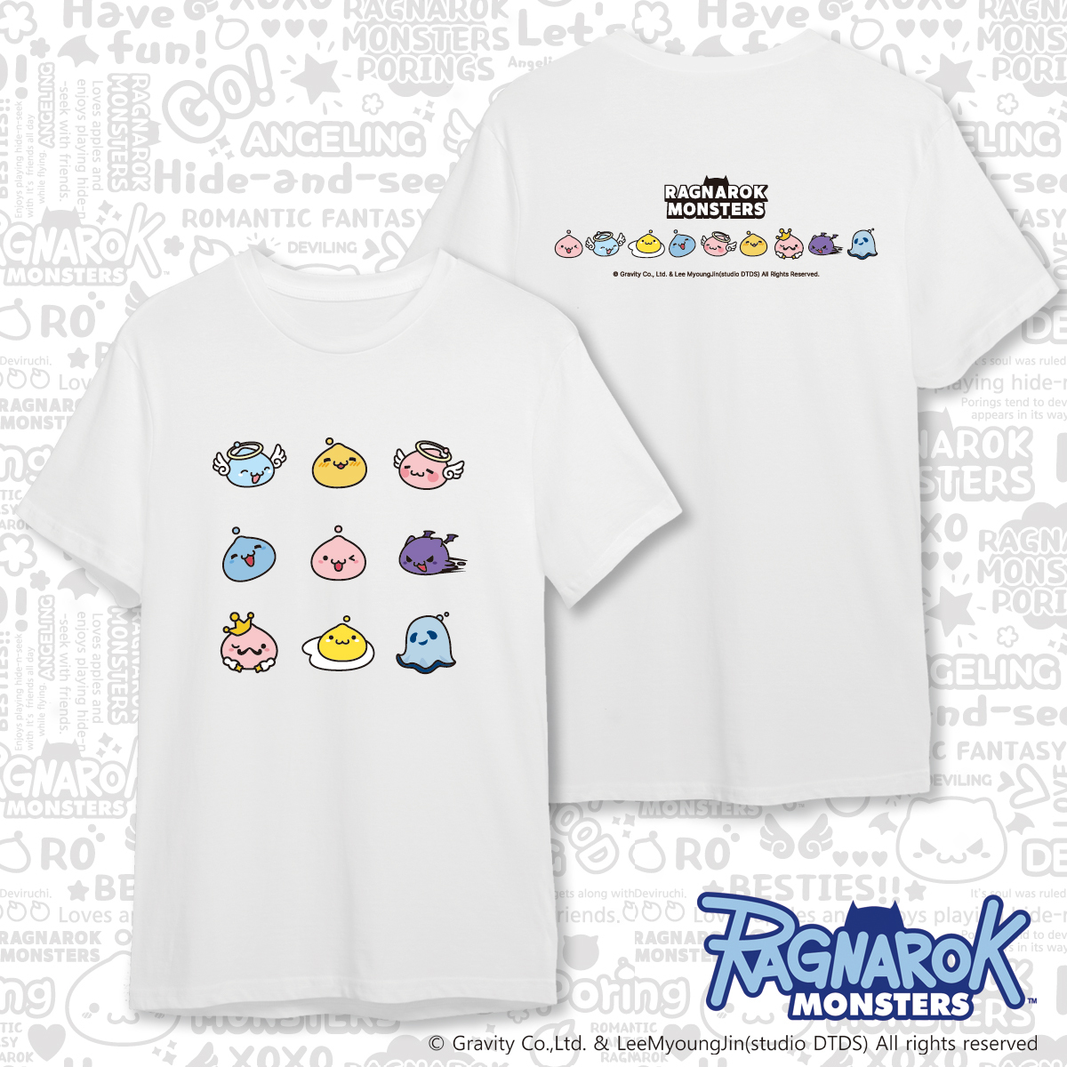 《RO仙境傳說》九格波利 T-shirt(白)