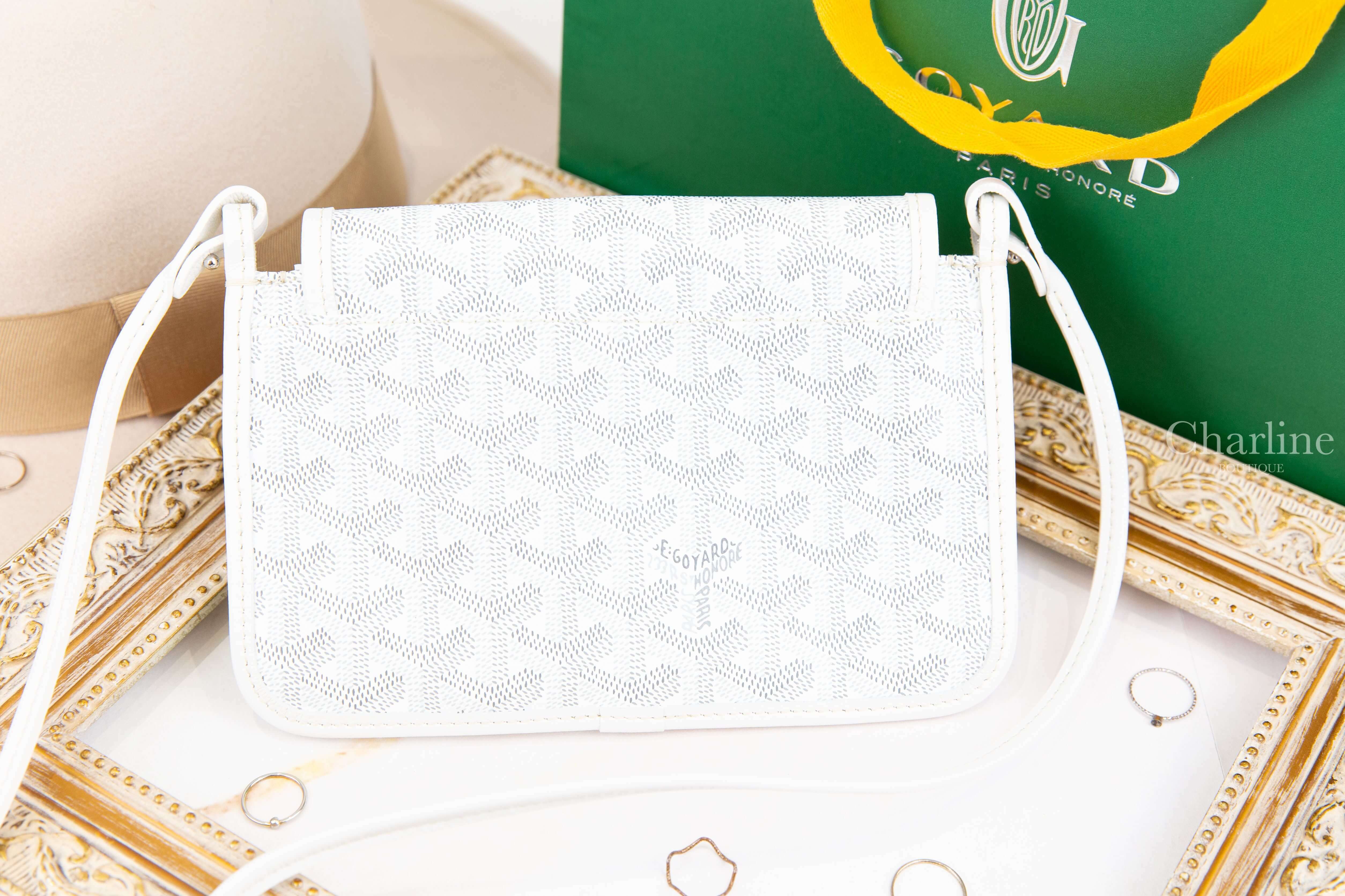 Goyard Plumet Pocket Wallet 白色小牛皮肩背包-Charline Boutique 精品代購