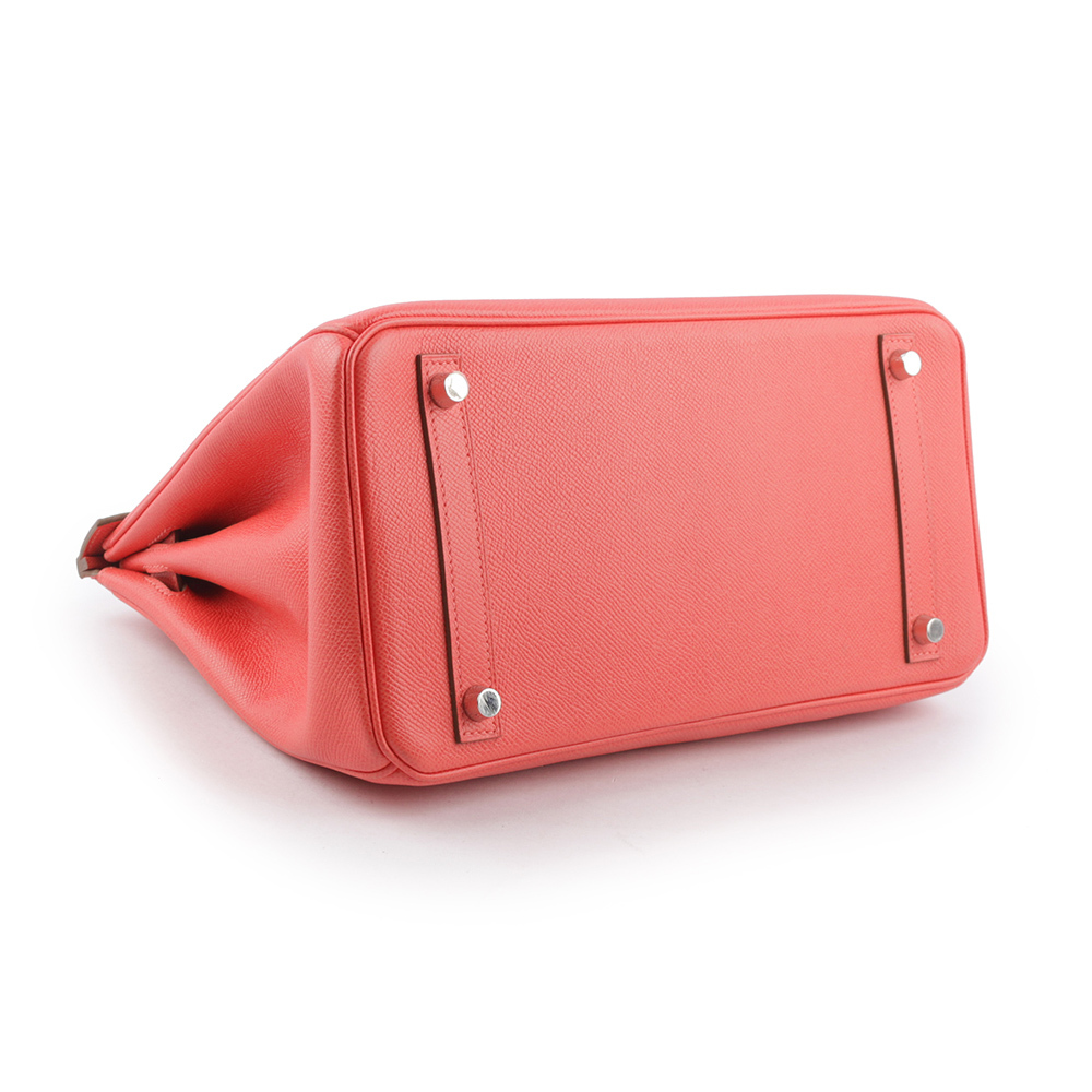 【HERMES】Birkin 銀釦 Epsom皮 30cm (粉橘色) HE12000242