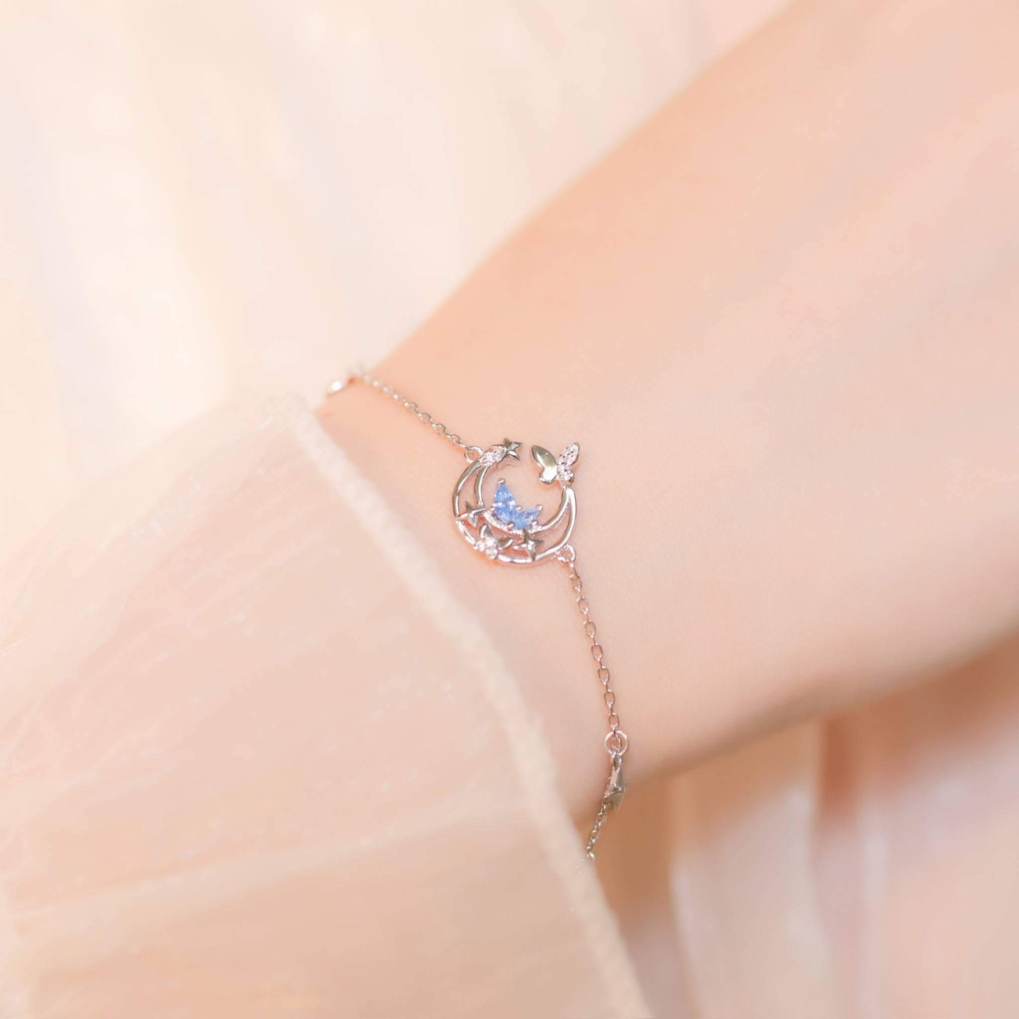 | 925純銀・ 白金 | 藍夜手鏈 | BR0834 |