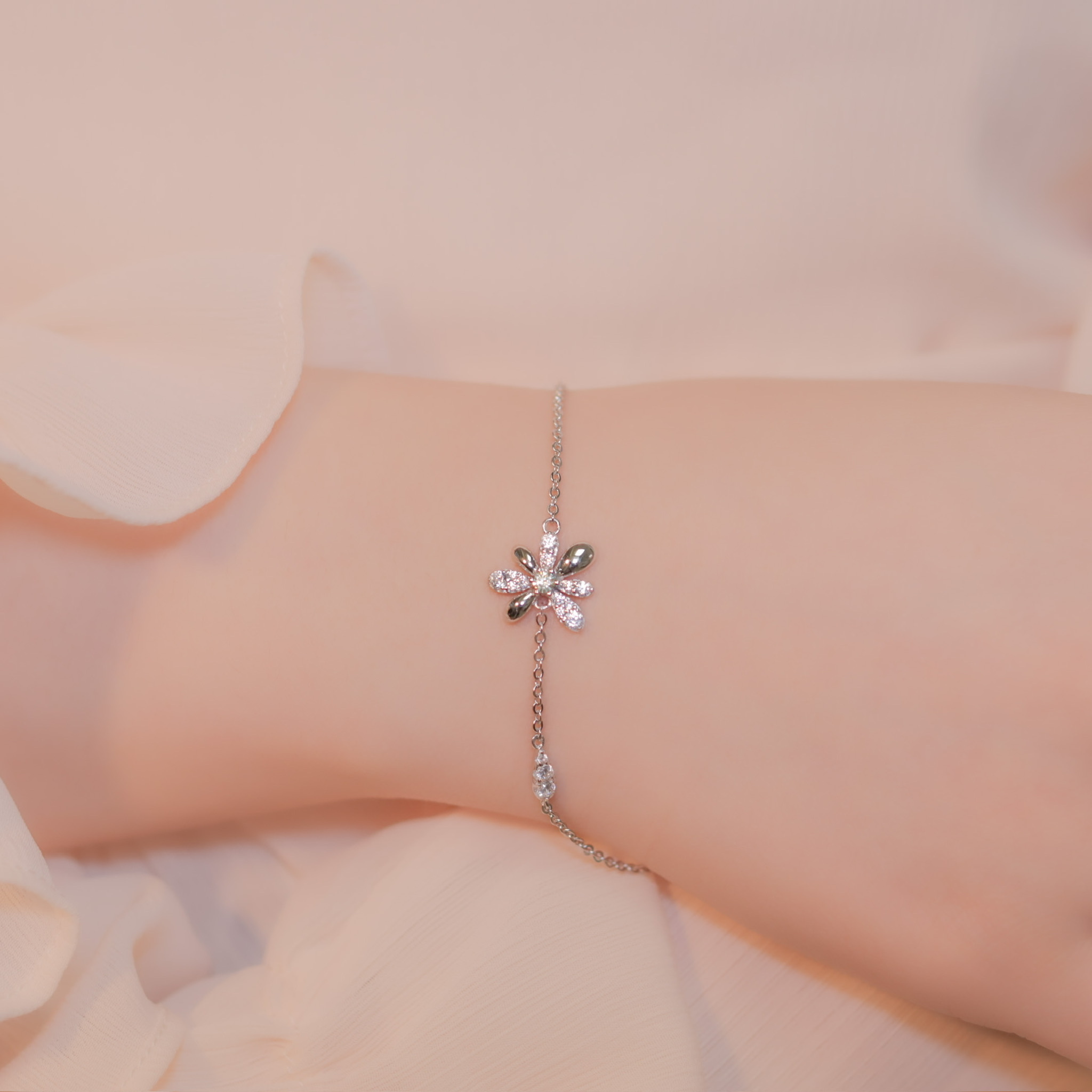 | 925 Silver・White Gold・Rose Gold | About Daisy Bracelet（Silver / Rose Gold） | BR0712 |