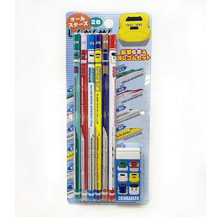 Popondetta 日本新幹線鉛筆擦膠套裝