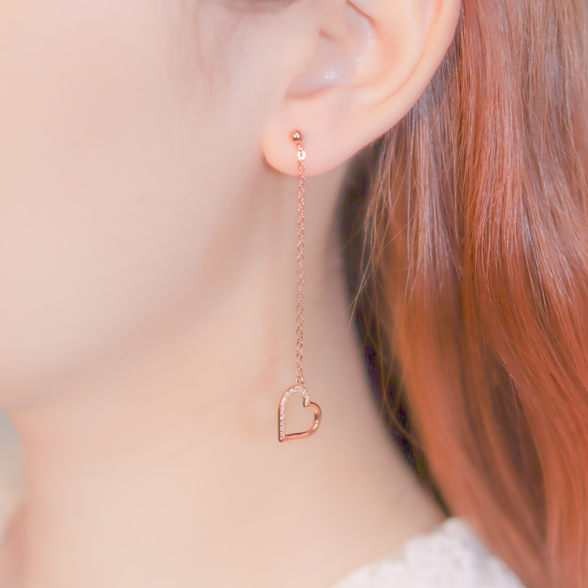 | 925 Silver・White Gold ・Rose Gold| Heart Firework Earrings | EA0312 |