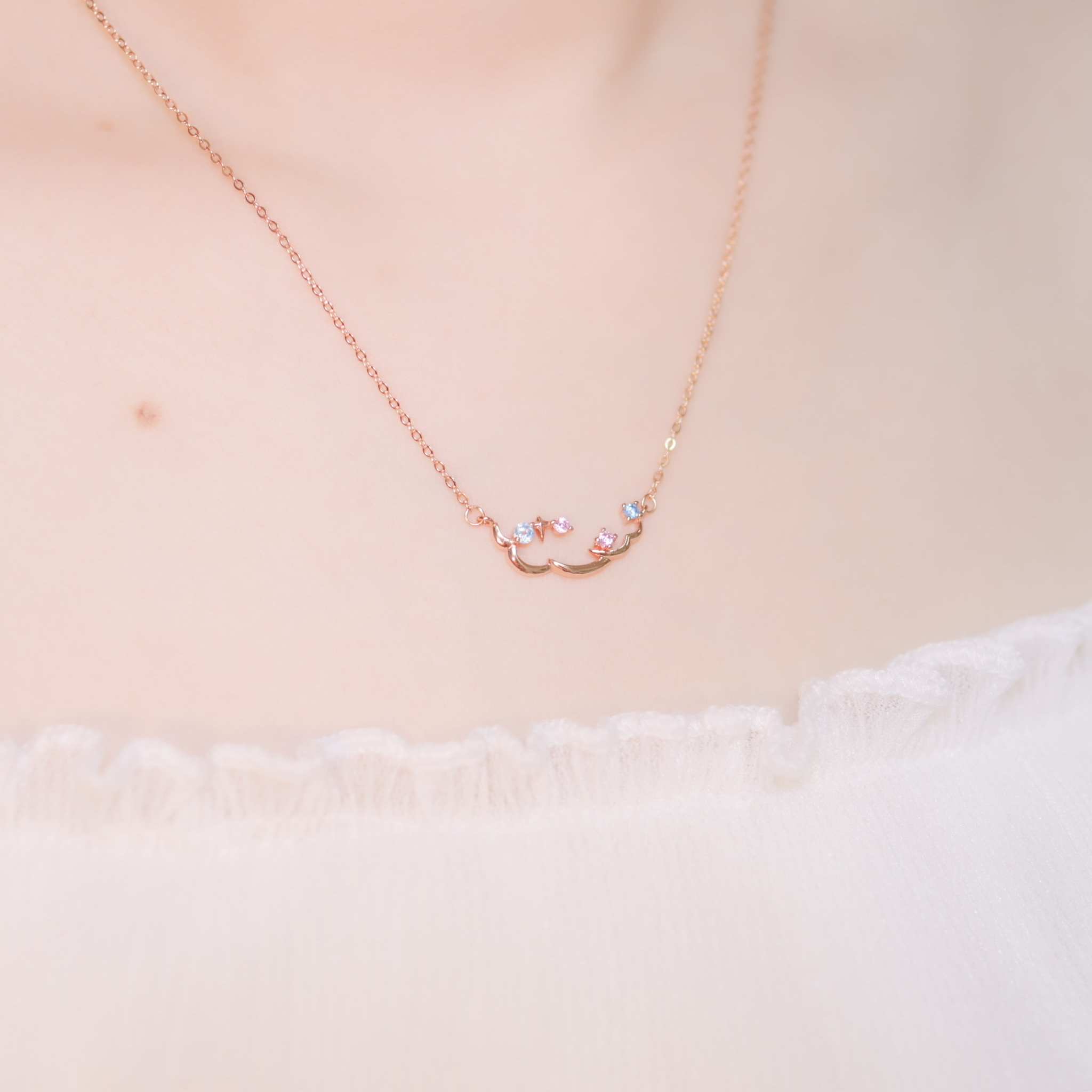 | 925純銀・白金・玫瑰金 | 彩虹棉花糖項鍊  (銀/玫瑰金) | NE0610 |