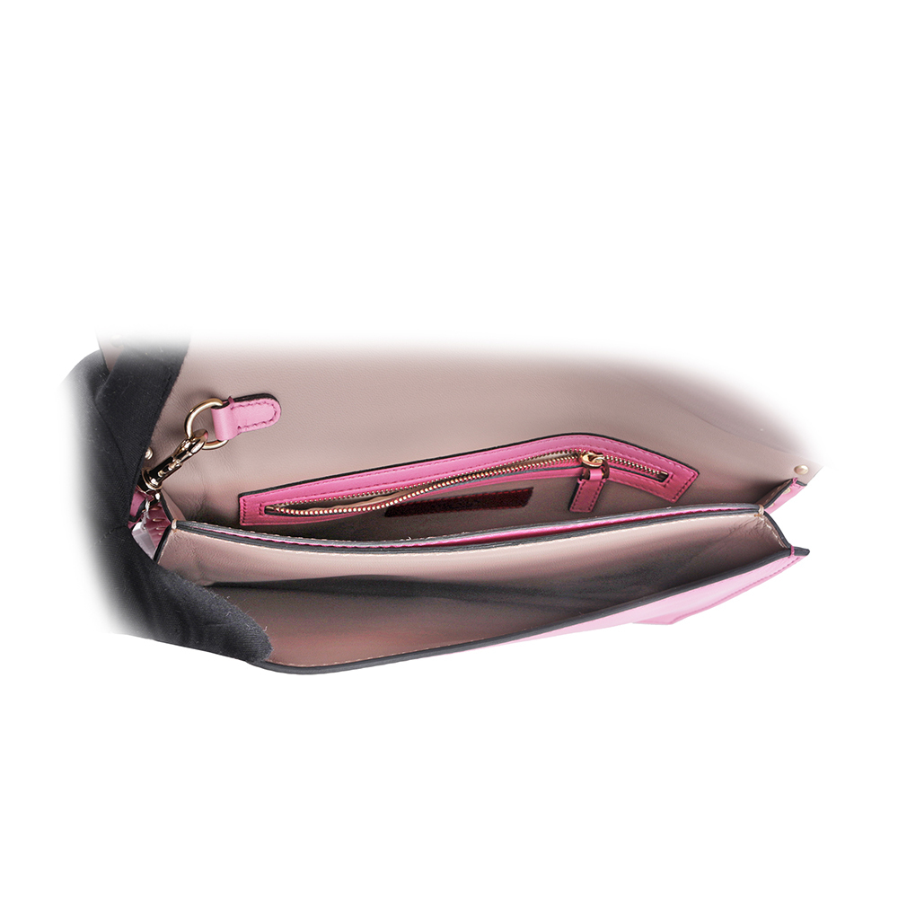 【VALENTINO】小牛皮鉚釘附提把手拿包(粉色) IW2B0399NBD N50