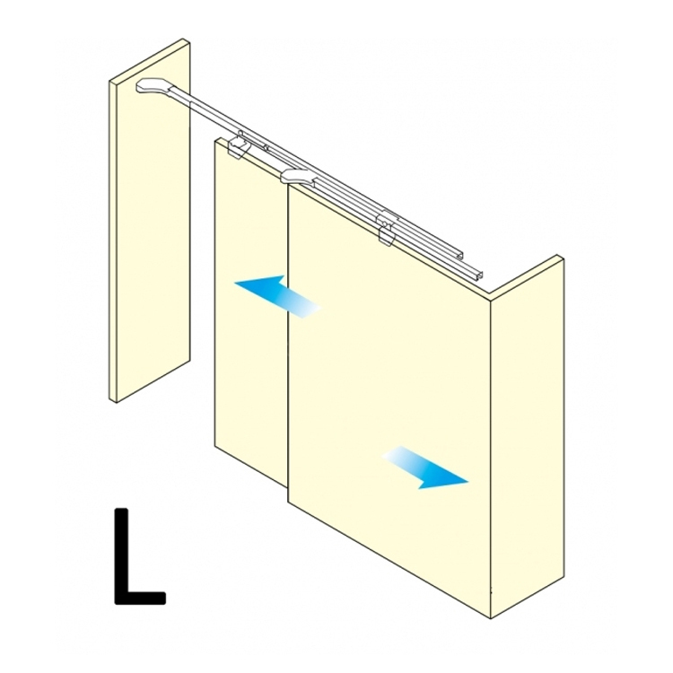 MFU1200 MonoFlat UNISON 日本LAMP 隱形暗趟門配件(左)(20-40kg)