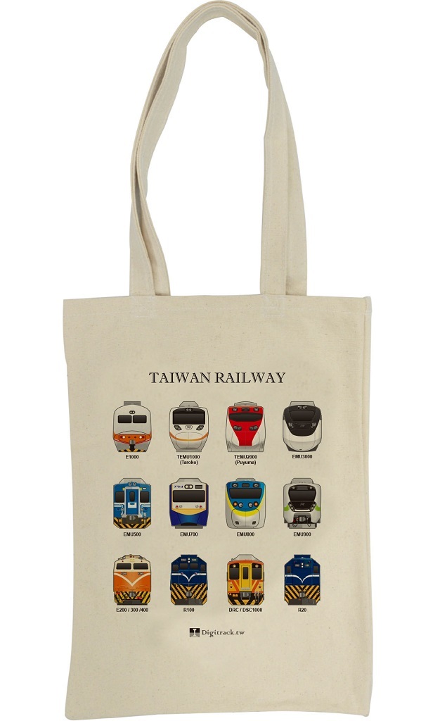 Digitrack 火車臉譜帆布袋  約 45 x 32 cm