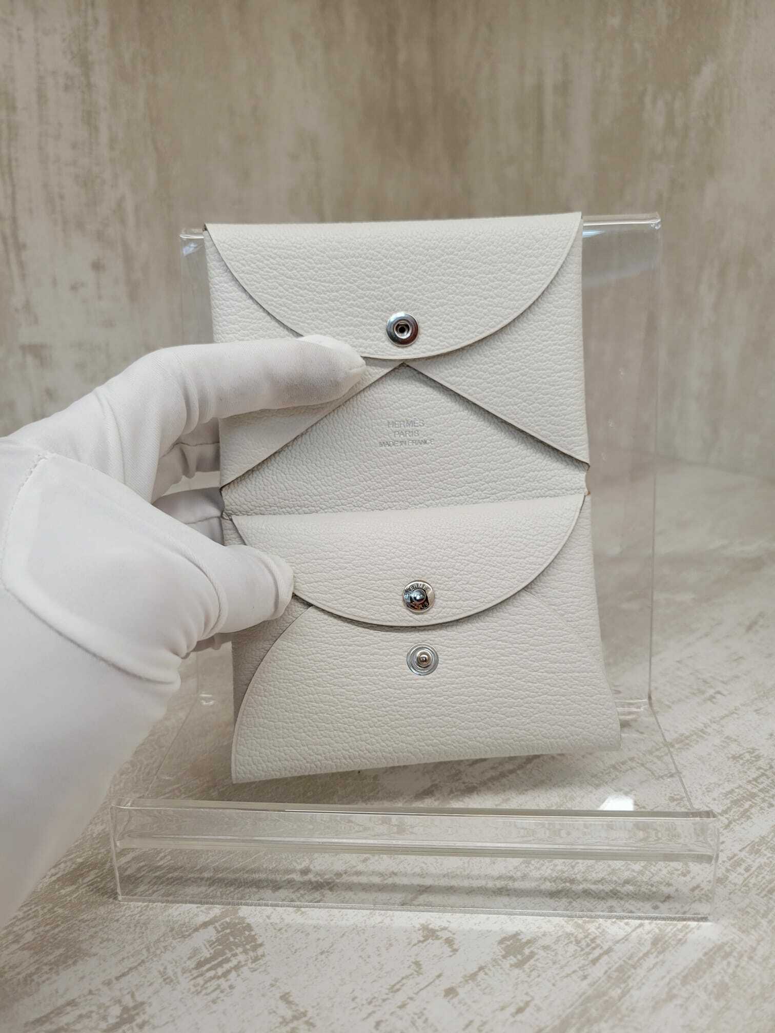 Hermes Calvi duo mushroom 磨菇白 卡包