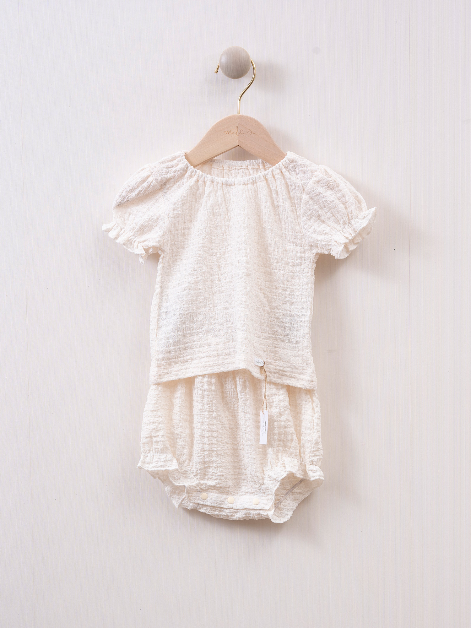 mila's 皺皺布短袖套裝