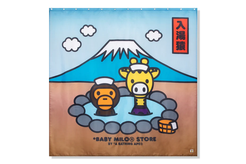 2023SS BAPE APE BABY MILO SHOWER CURTAIN 浴簾 門簾 泡湯 猴子 長頸鹿 富士山 現貨