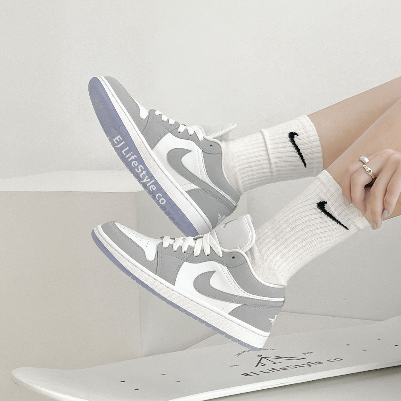 NIKE AIR JORDAN 1 AJ1 灰 D I OR灰 果凍底 冰晶底 女鞋 DC0774-105 / 現貨