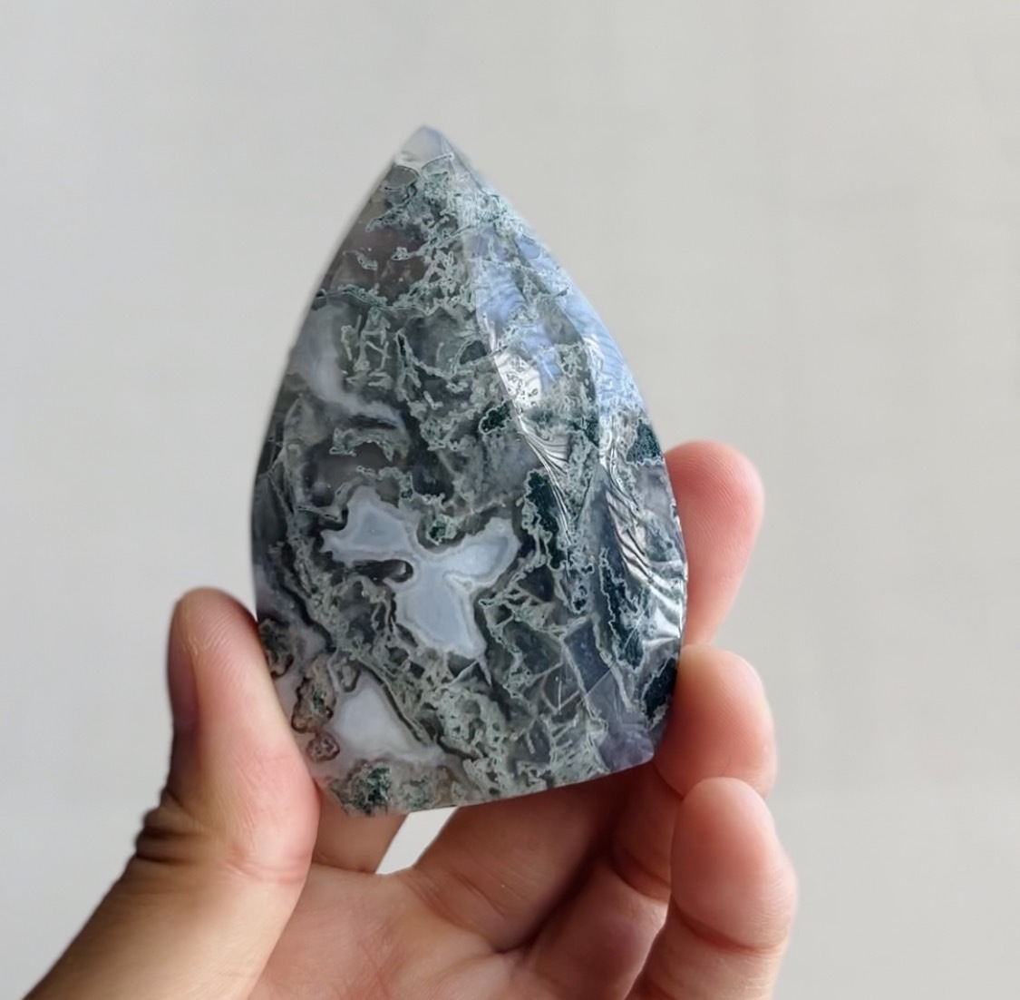 [原石] 水草瑪瑙 水晶擺件