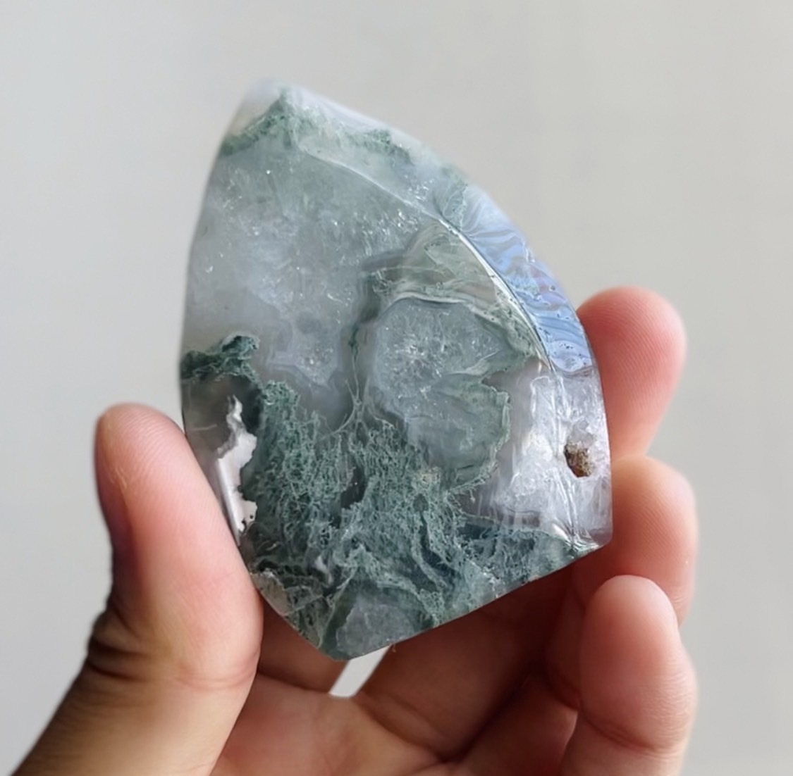 [原石] 水草瑪瑙 水晶擺件