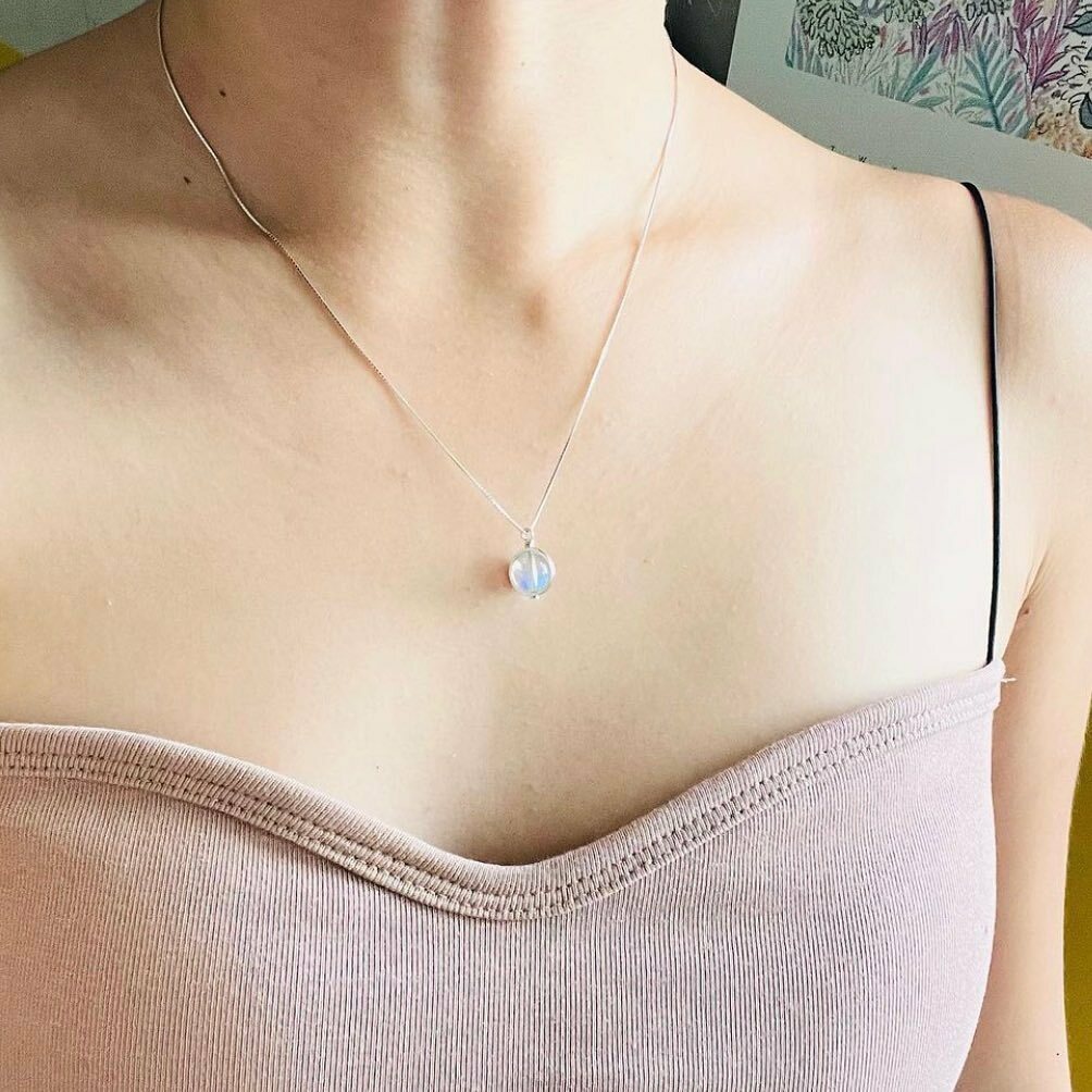 [原石] 拉長石 925銀項鍊