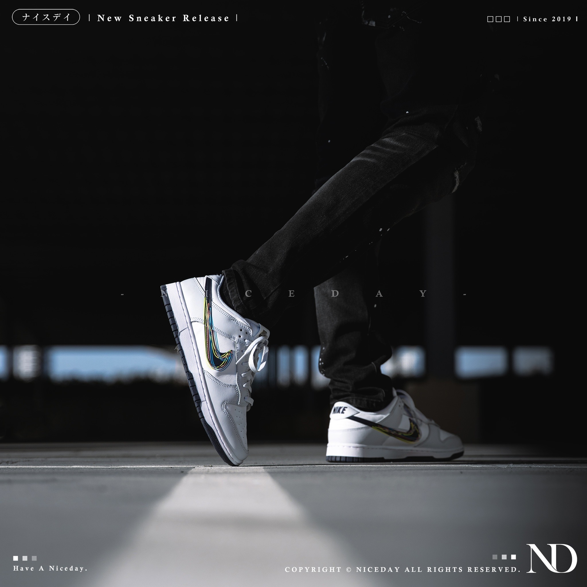 NICEDAY 代購 Nike Dunk Low 3D 彩虹 立體勾 國外限定 男女尺寸 DV6482-100