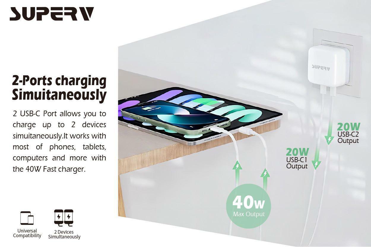 Superv G85 TYPEC插頭快充