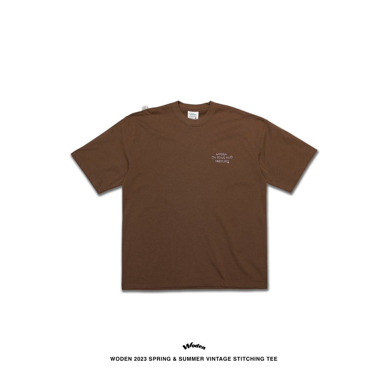 WODEN 2023 Spring & Summer 057 Vintage Stitching Tee 咖啡