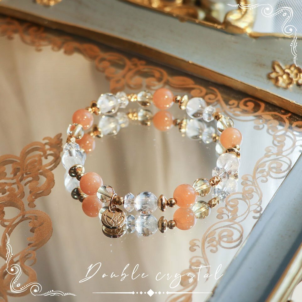 ☽⋆ﾟ◌* 住進蜜桃城堡／橙月光．白幽靈．黃水晶．白水晶