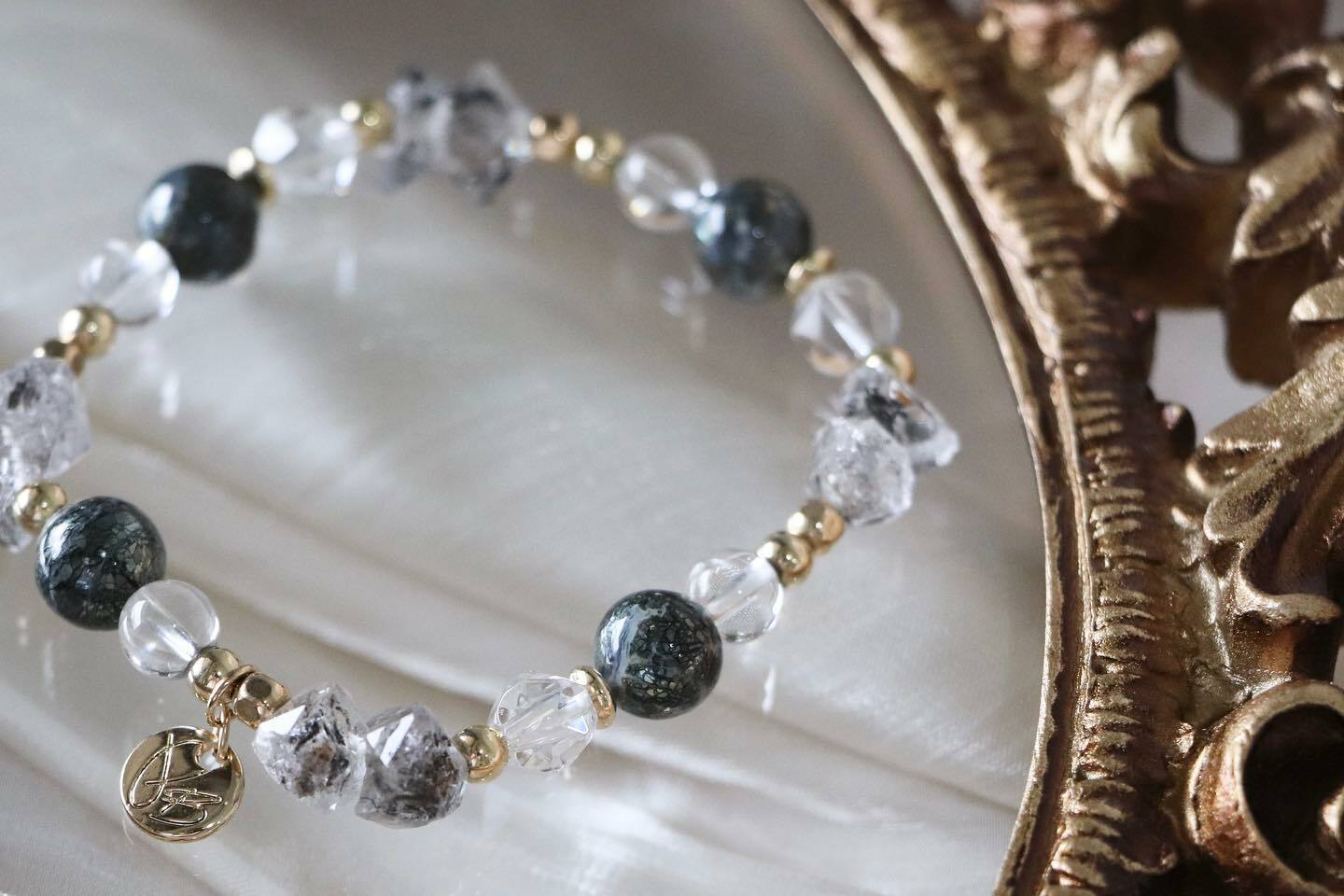 ☽◌*行動ATM／玉化黃鐵礦．閃靈鑽