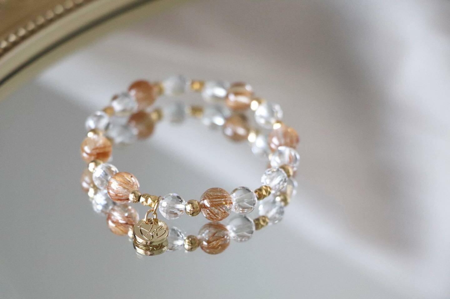 ☽◌*女王的權杖／銅髮晶．白水晶