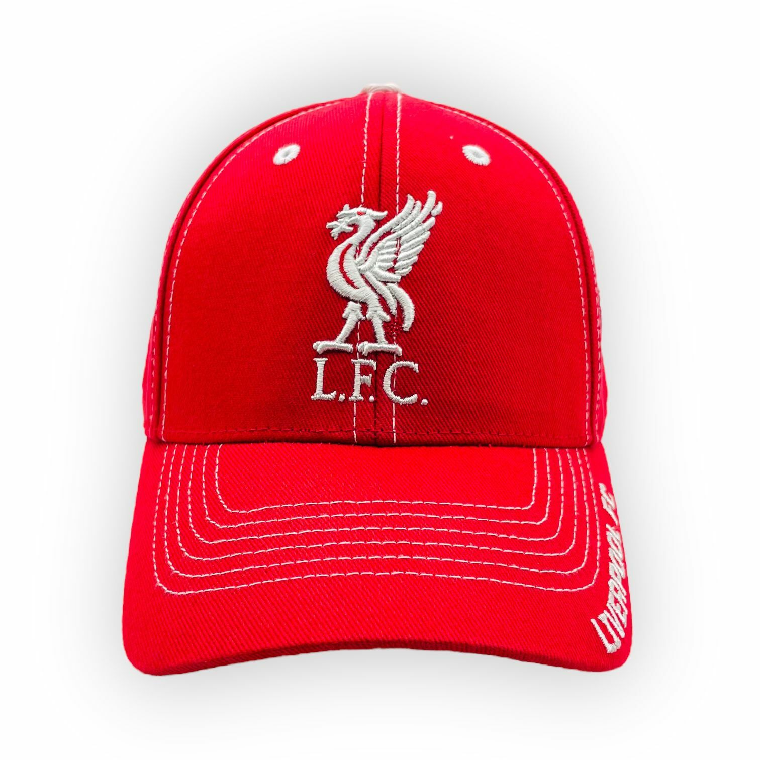 利物浦紅色白LFC會徽有線有字棒球帽