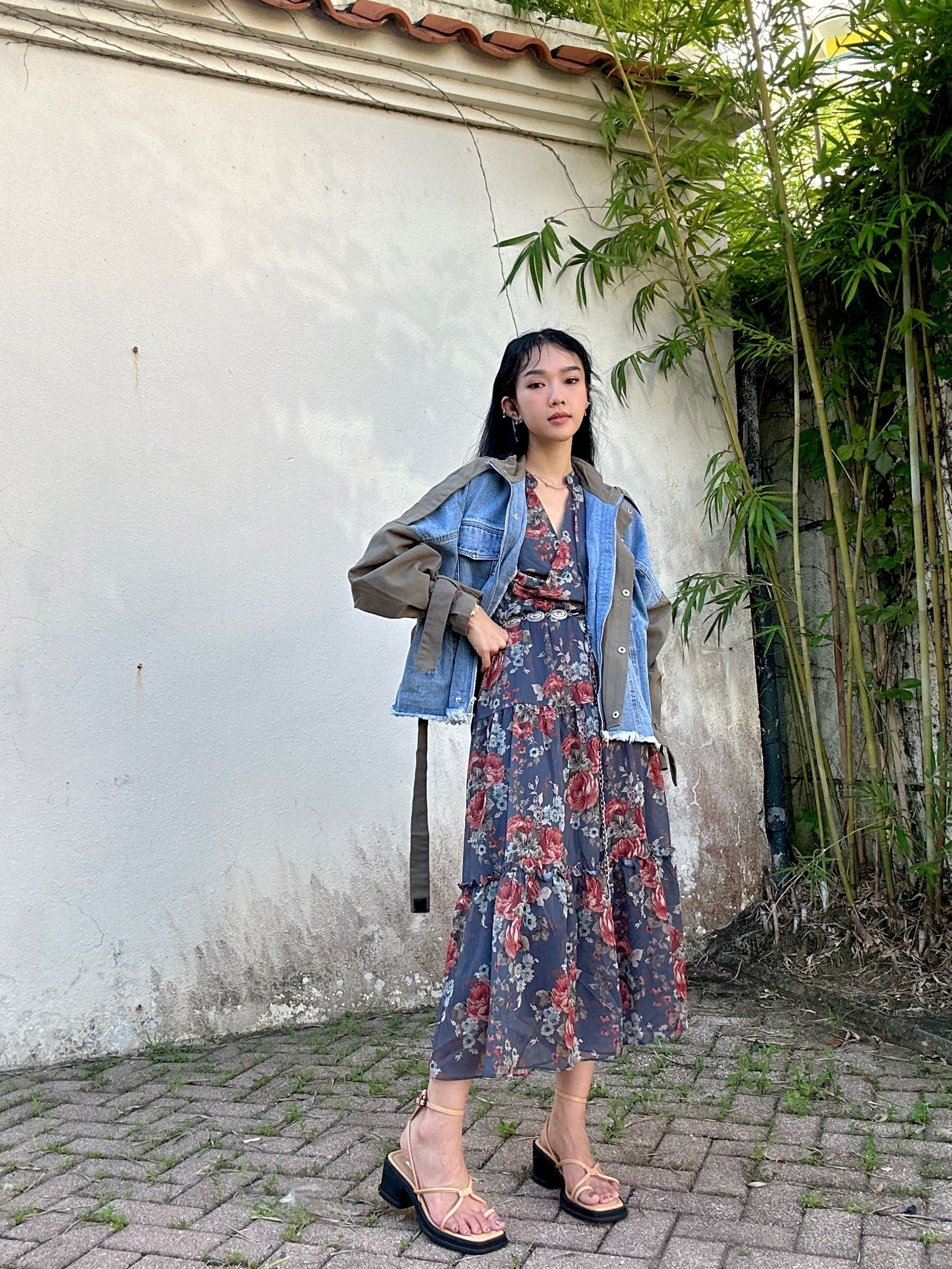 拼扯布牛仔褸 (現貨款式）