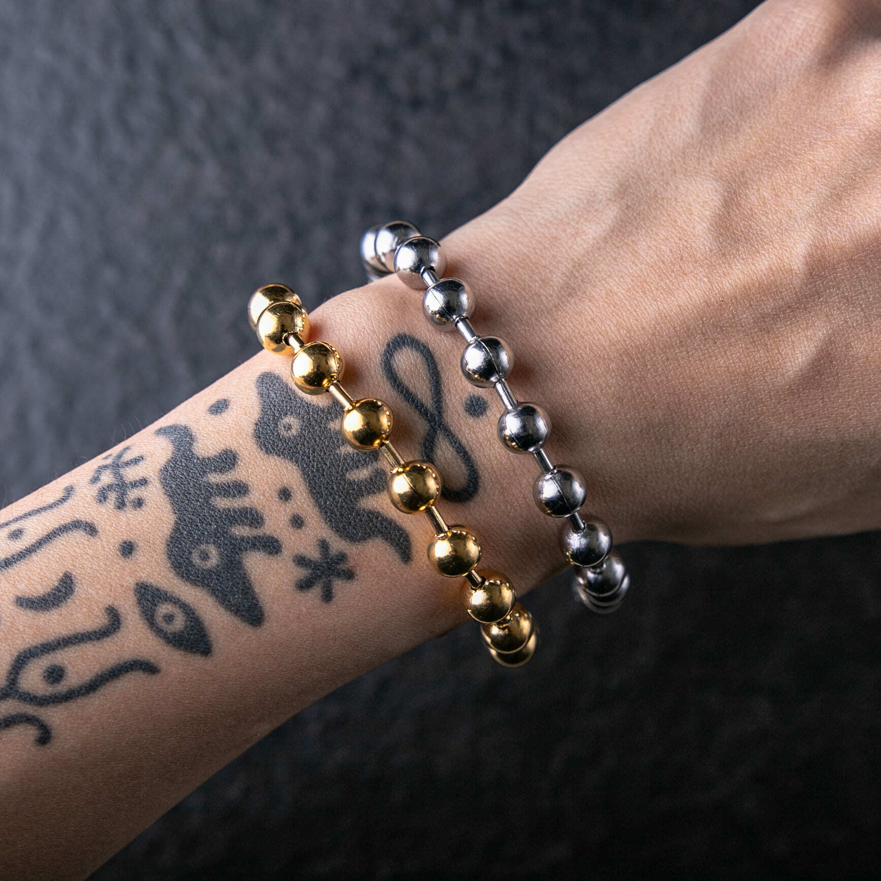 8mm金屬圓珠手鍊