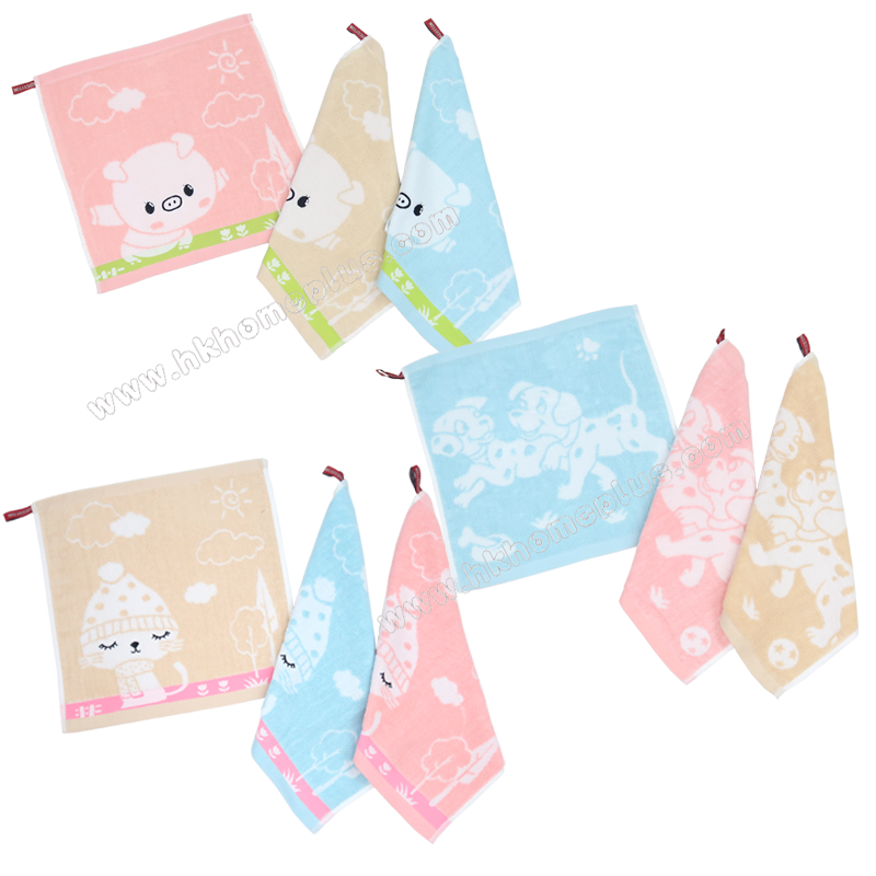 6條裝 動物印花抹手巾