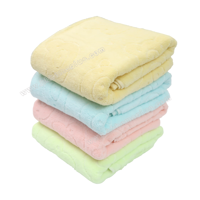 2條裝 厚身動物暗花浴巾 4540320