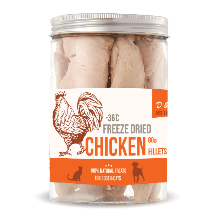 D&C | 凍乾原條雞柳 80g  (DC-4019)