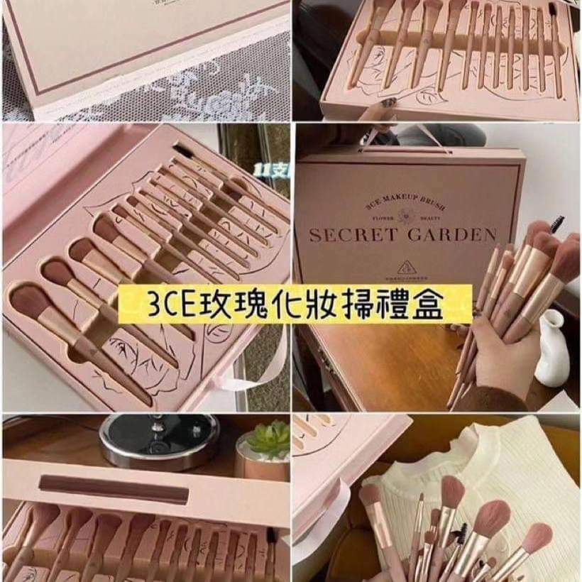 🇰🇷韓國😍3ce玫瑰粉圓筒化妝掃7️⃣支/禮盒裝1️⃣1️⃣支🧡