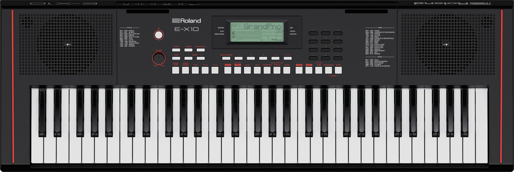 【限量贈送DP-2延音踏板】Roland E-X10 | Arranger Keyboard 61鍵 自動伴奏琴/電子琴 第 3 張圖片｜三峽鍵盤 / 鋼琴