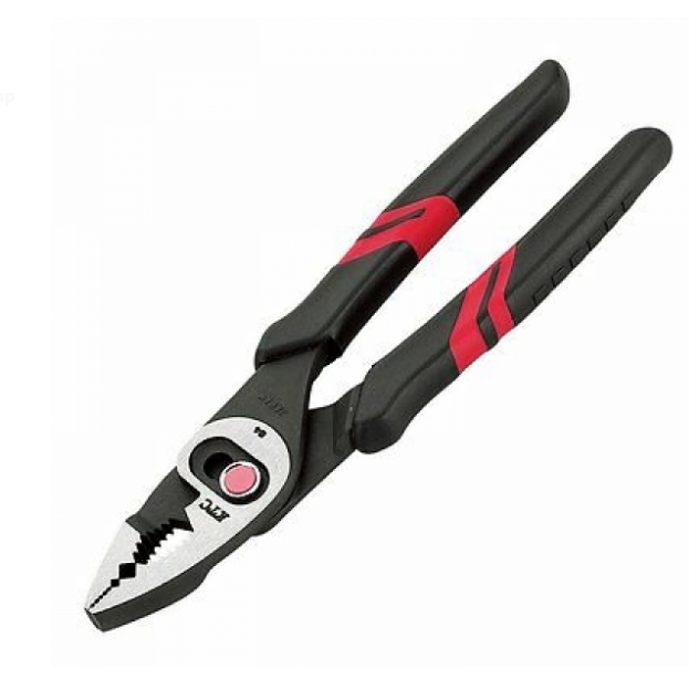 "KTC" 日本黑色包膠柄三段齒鯉魚鉗