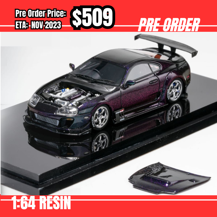 PO-$509 * YM Model * 1:64 Supra JZA80 Magic Purple  [22/07]