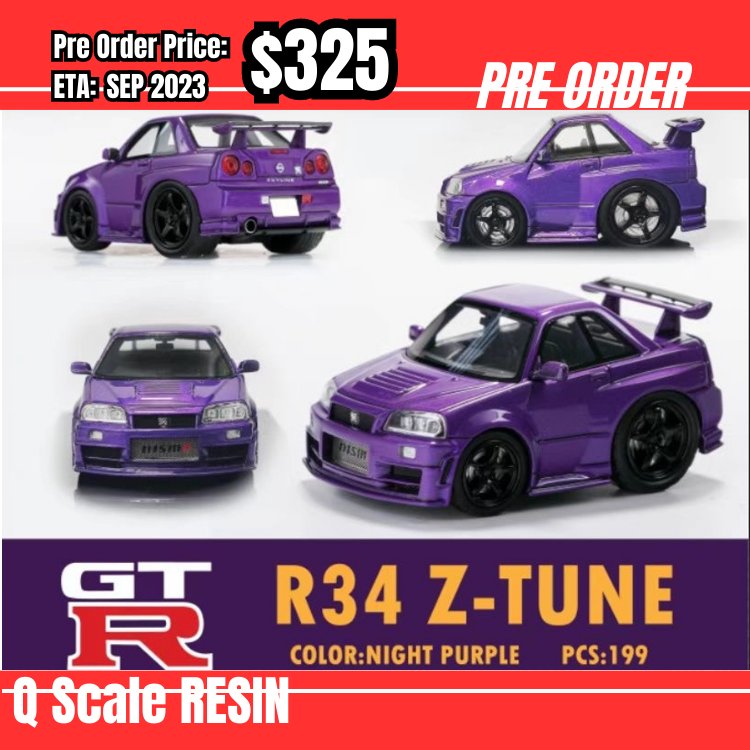 PO-$325 * YM Model X 404Error * Q Scale Skyline GT-R R34 Z-Tune Midnight Purple [22/07]