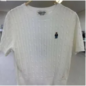[S] WHO.A.U STEVE CABLE CROP SHORT SLEEVE SWEATER,IVORY, WHKAD2401F-IVORY (SWAU179)