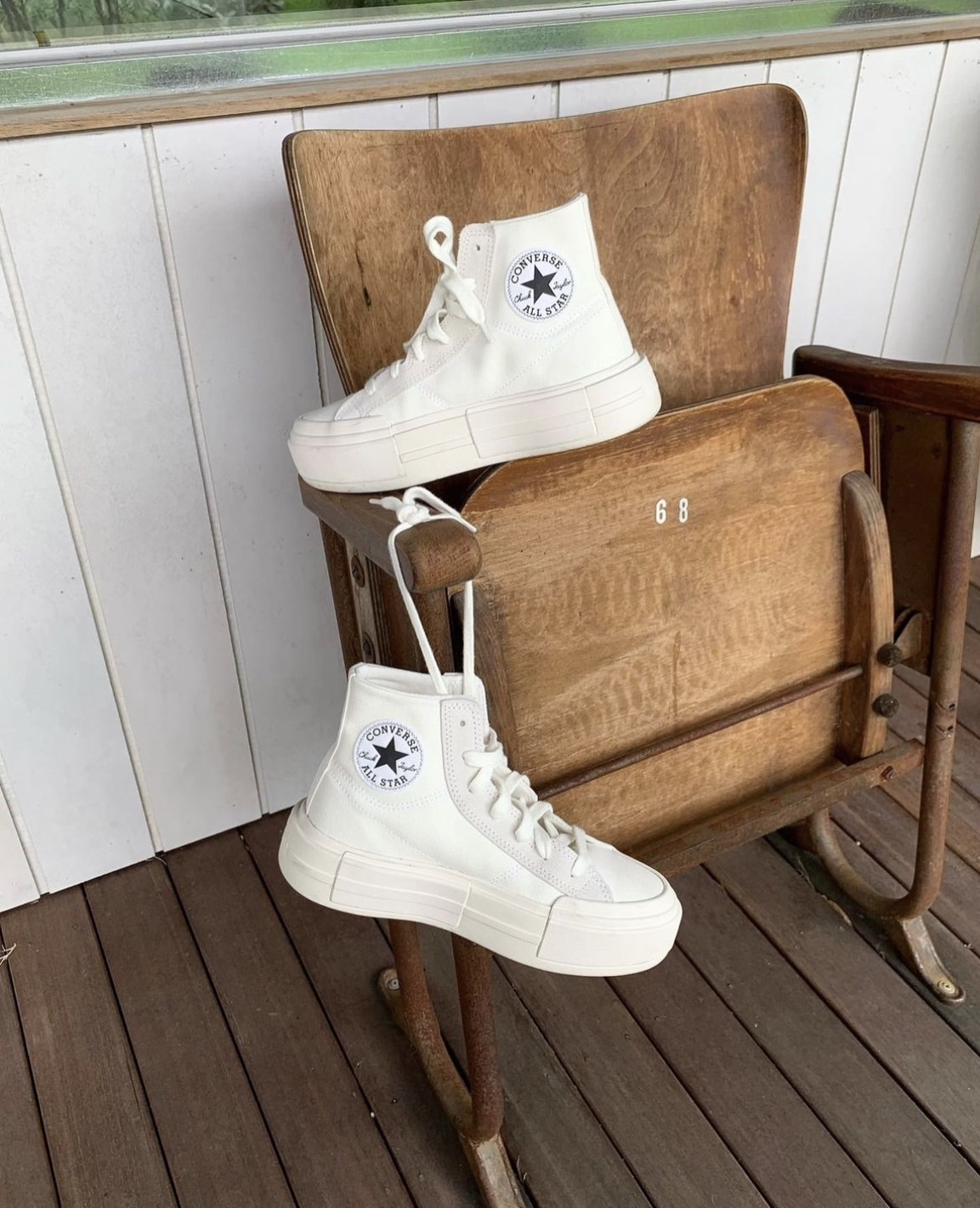 Converse Chuck Taylor All Star Cruise HI 解構UU厚底米白