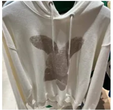 [S] ADLV BEAR PRINT HOODIE SWEATSHIRT,CREAM, ADLV23SS-HDBKZR-CRM (SAV256)