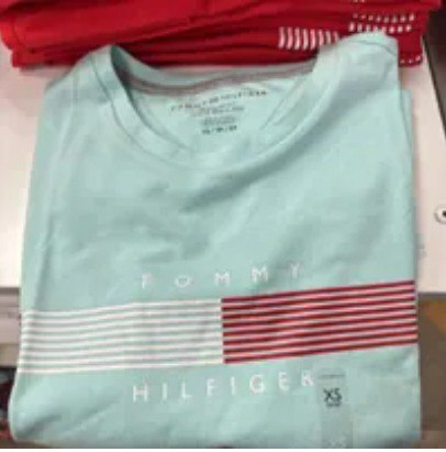 [S] TOMMY HILFIGER FLAG STRIPE T-SHIRT,BOTANICAL GREEN, 78J8865-331 [FINAL SALE] (STH309)