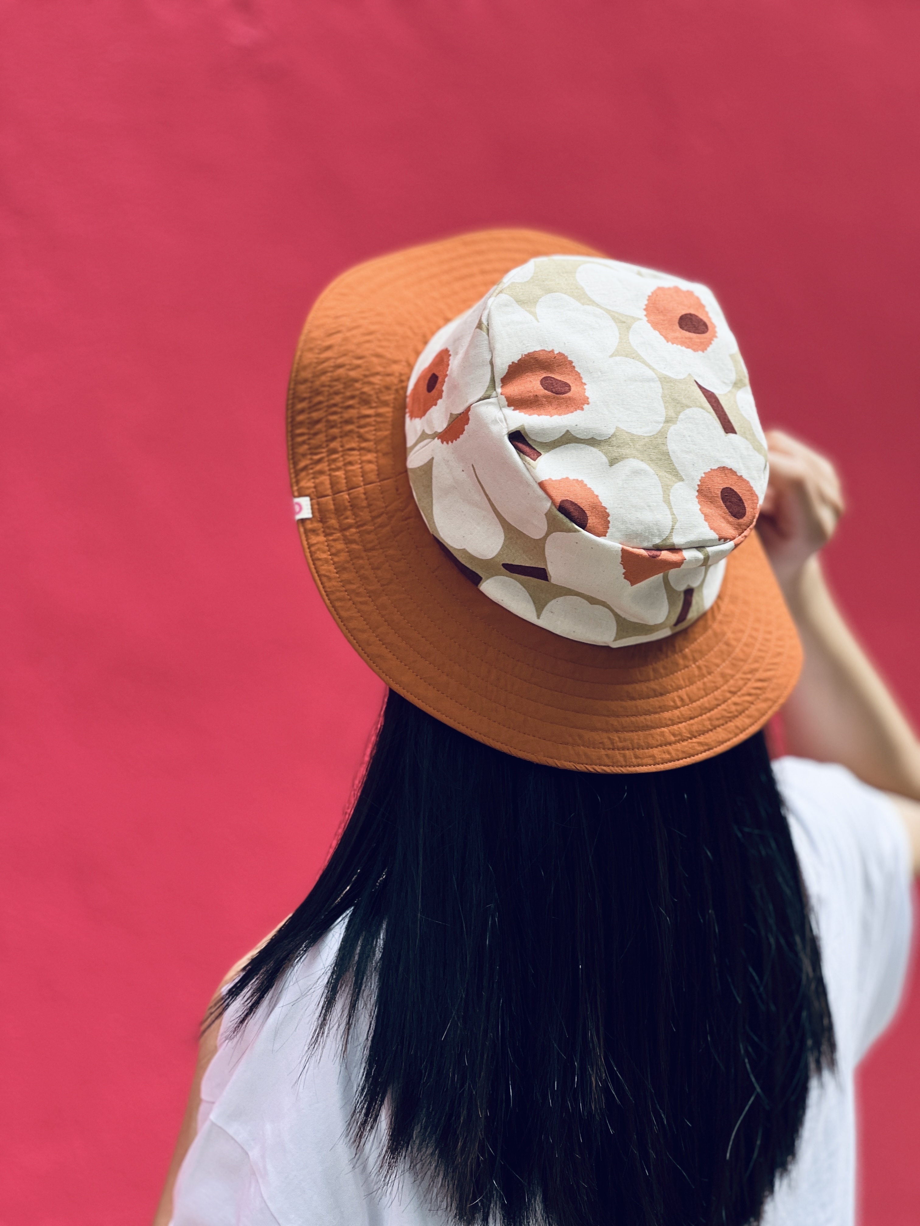 Outdoor bucket hat | beige orange x orange