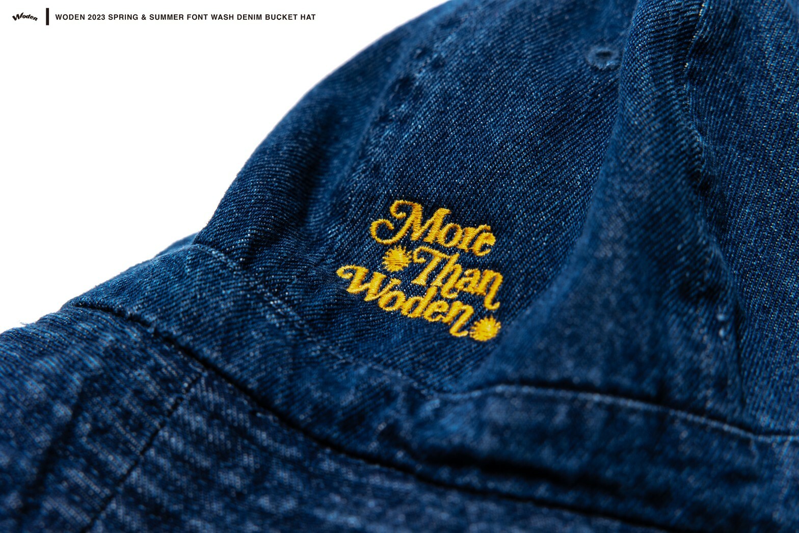 WODEN 2023 Spring & Summer 059 Font Wash Denim Bucket hat 深藍