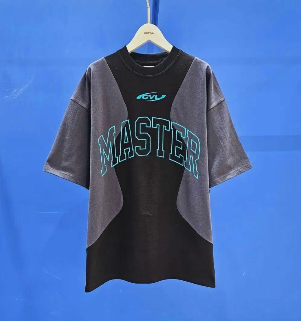 拼色英文字短袖Tee Covill-005T