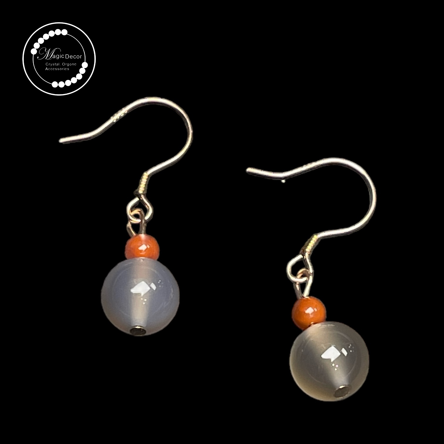 251115 -C16 帝王紫玉髓玫瑰金s925耳鈎耳環1對