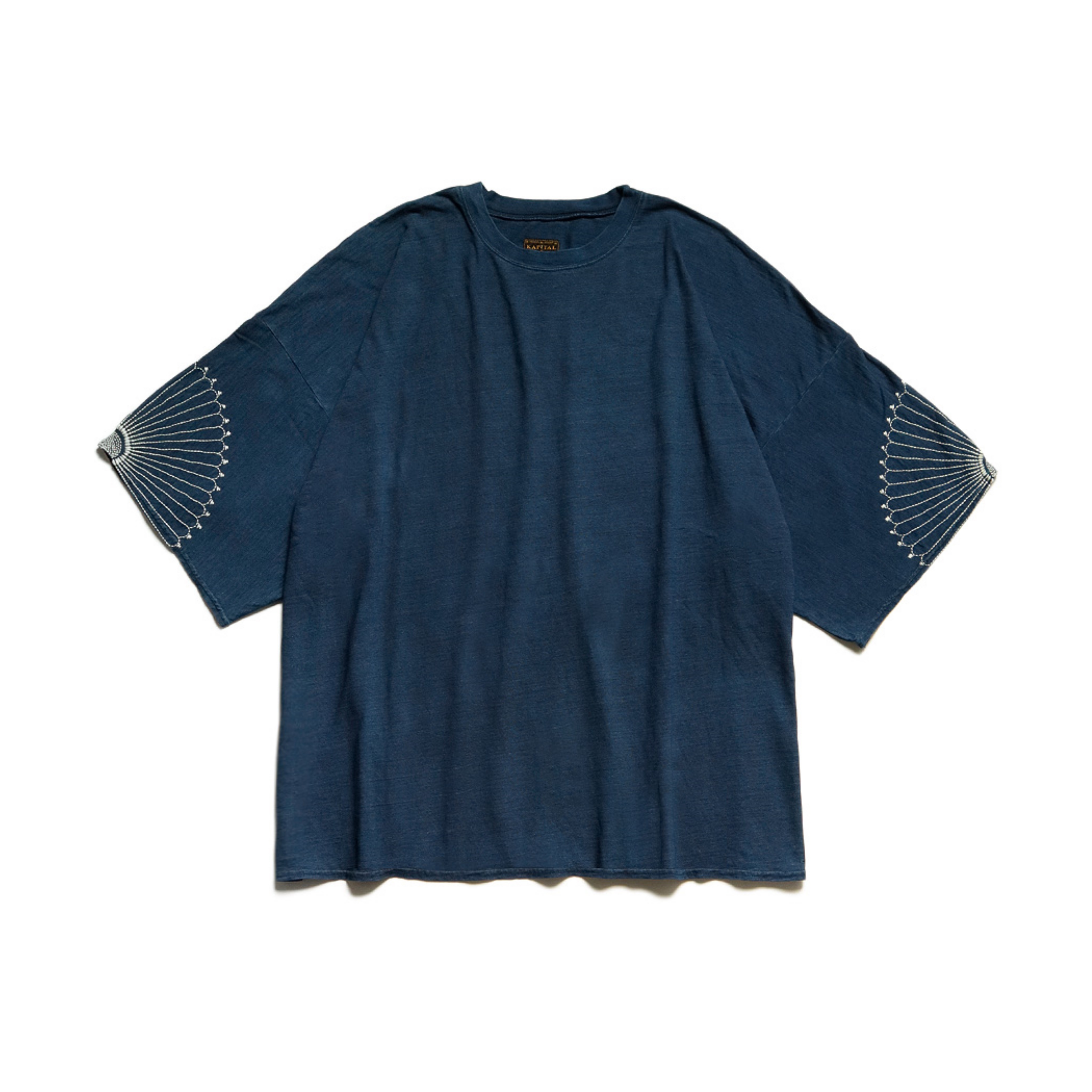 2023SS KAPITAL EK-1253 IDG 天竺棉 HUGE-T 藍染 刺繡 短T 現貨