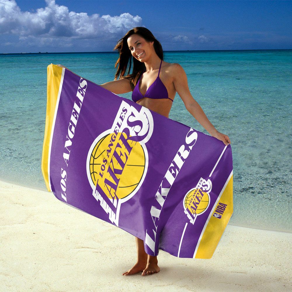 WinCraft 洛杉磯湖人隊 30 X 60 英吋 海灘大毛巾