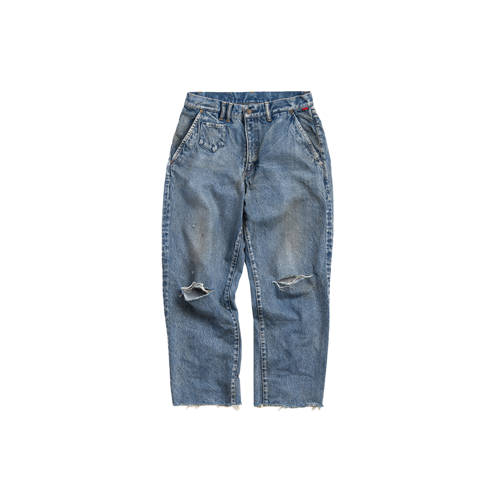 ANACHRONORM - Damaged 80'S Wide Tapered Jeans