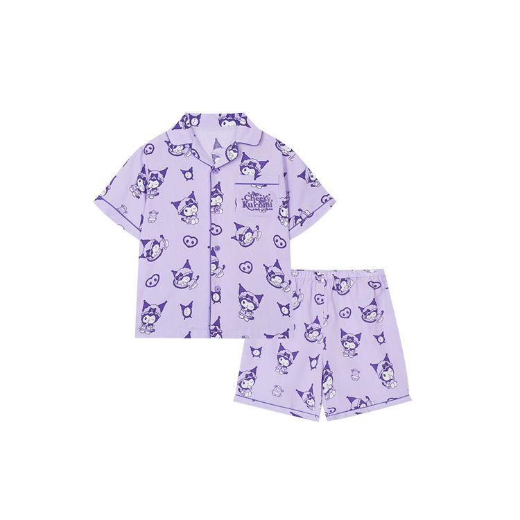 SPAO｜兒童［三麗歐］Kuromi 短袖家居服套裝 淺紫色