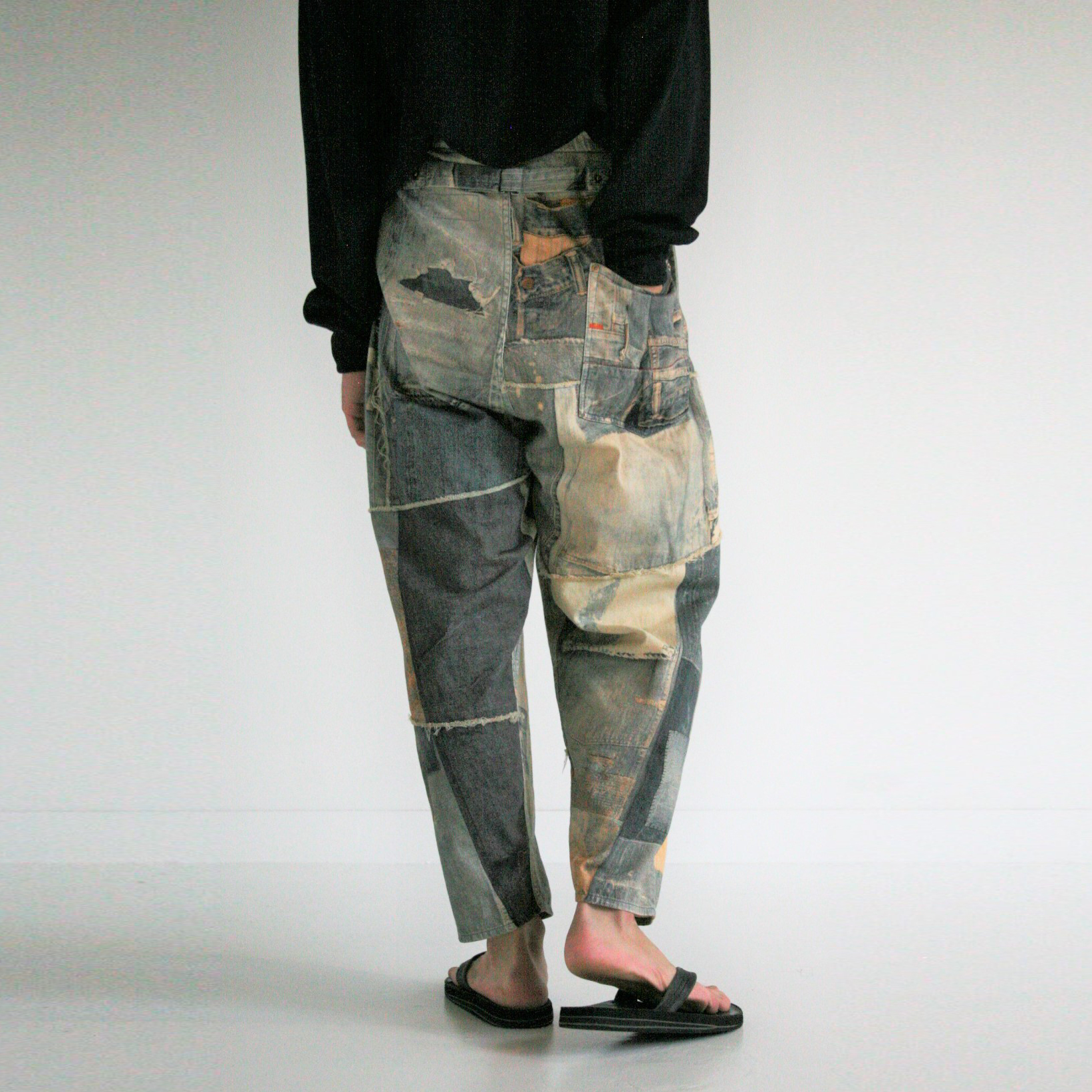 ANACHRONORM - Archive Denim Collage Chinchback Easy Pan