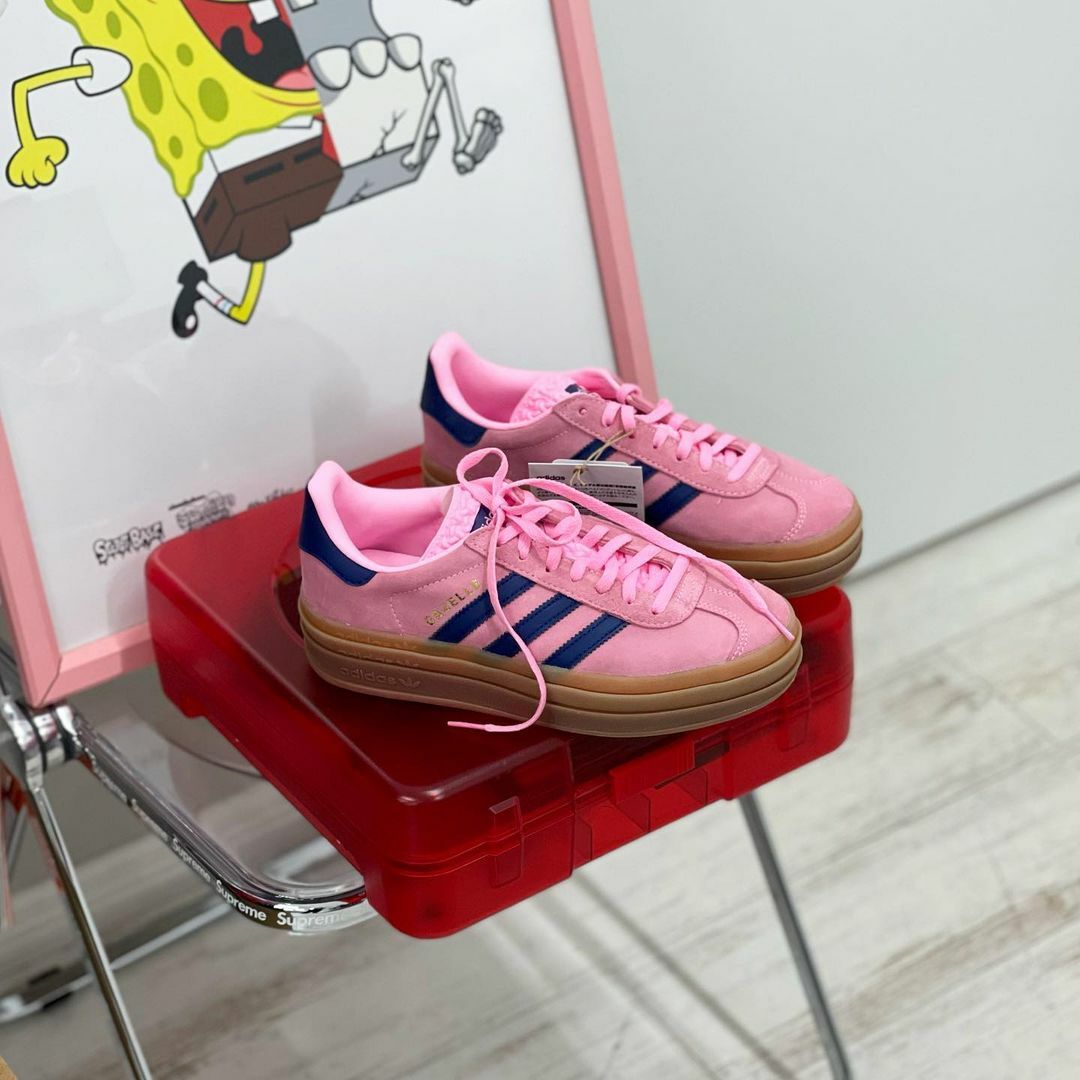 Adidas Originals Gazelle Bold Lisa同款 焦糖粉 黑粉 粉紅 焦糖底 黑色 結構 厚底 增高 H06122